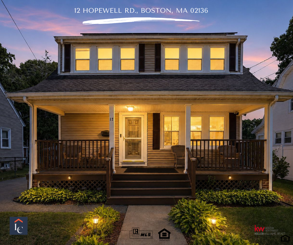 Open house flyer for 12 Hopewell Road in Boston's Hyde Park neighborhood